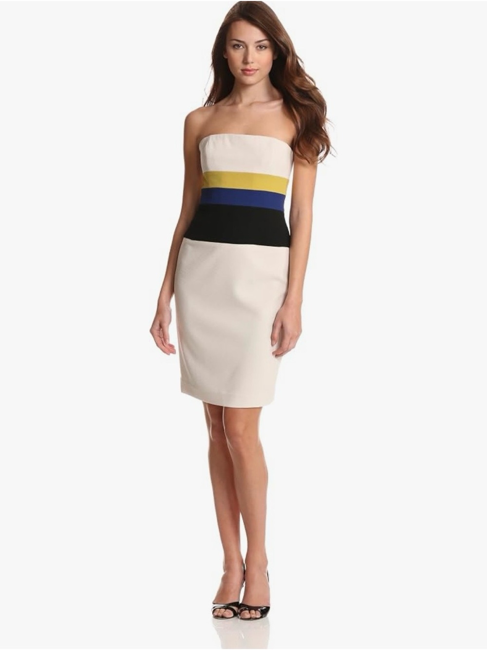 Reesie Color-Blocked Crepe Dress